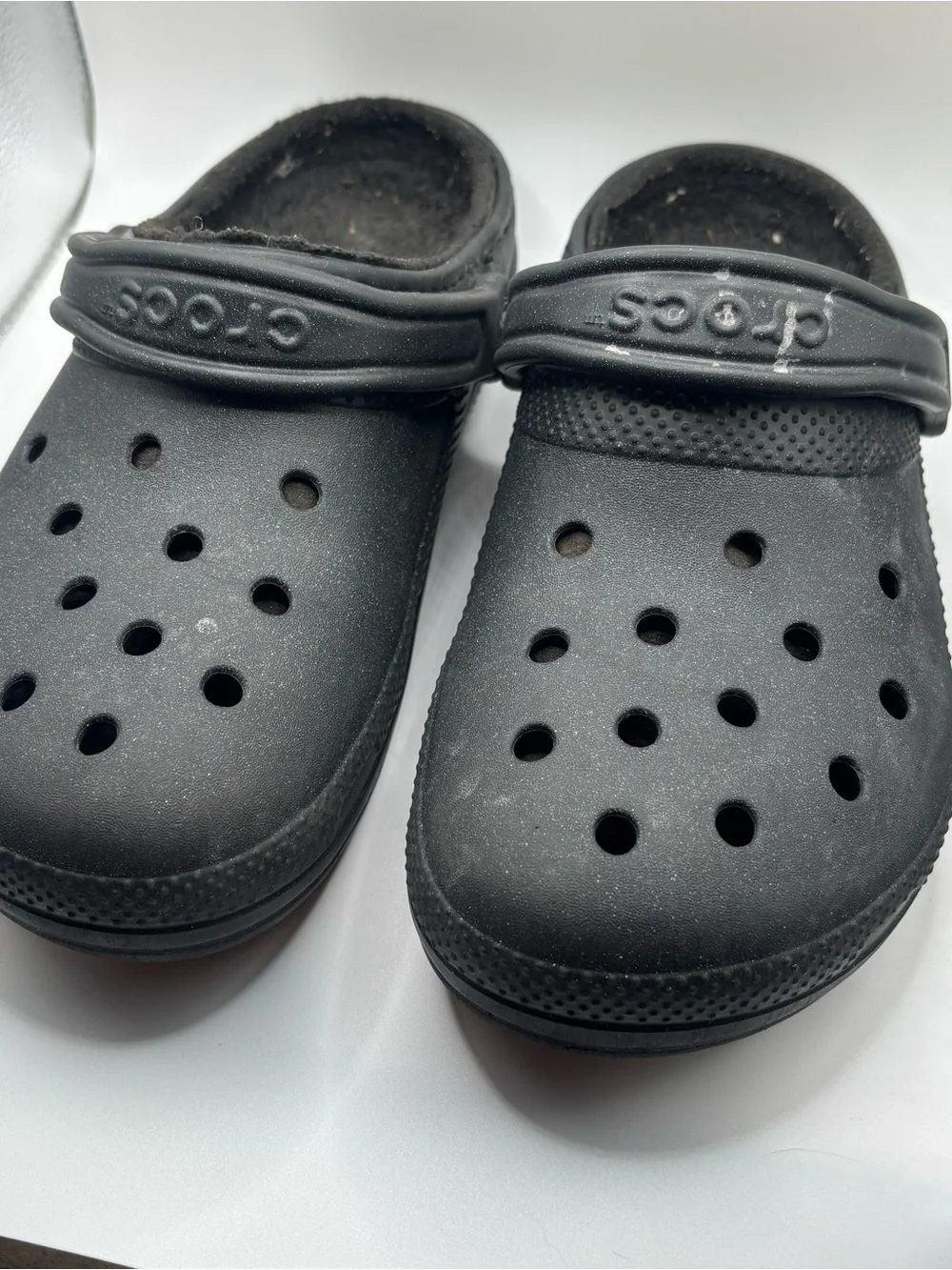 Crocs Classic Lined Clogs Black Mens 7 Womens 9